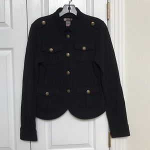 Knit jersey military jacket